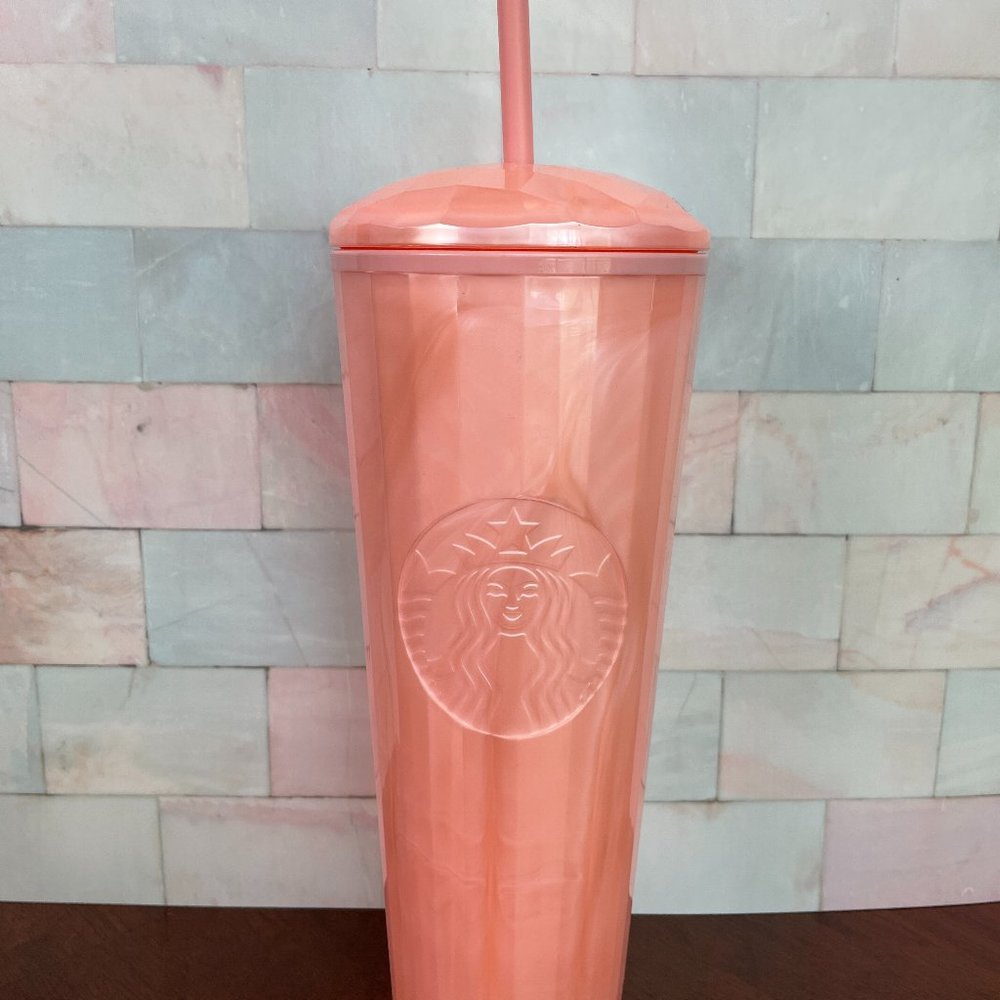 Starbucks NEW 2021 Pink Pearl/Marble Tumbler